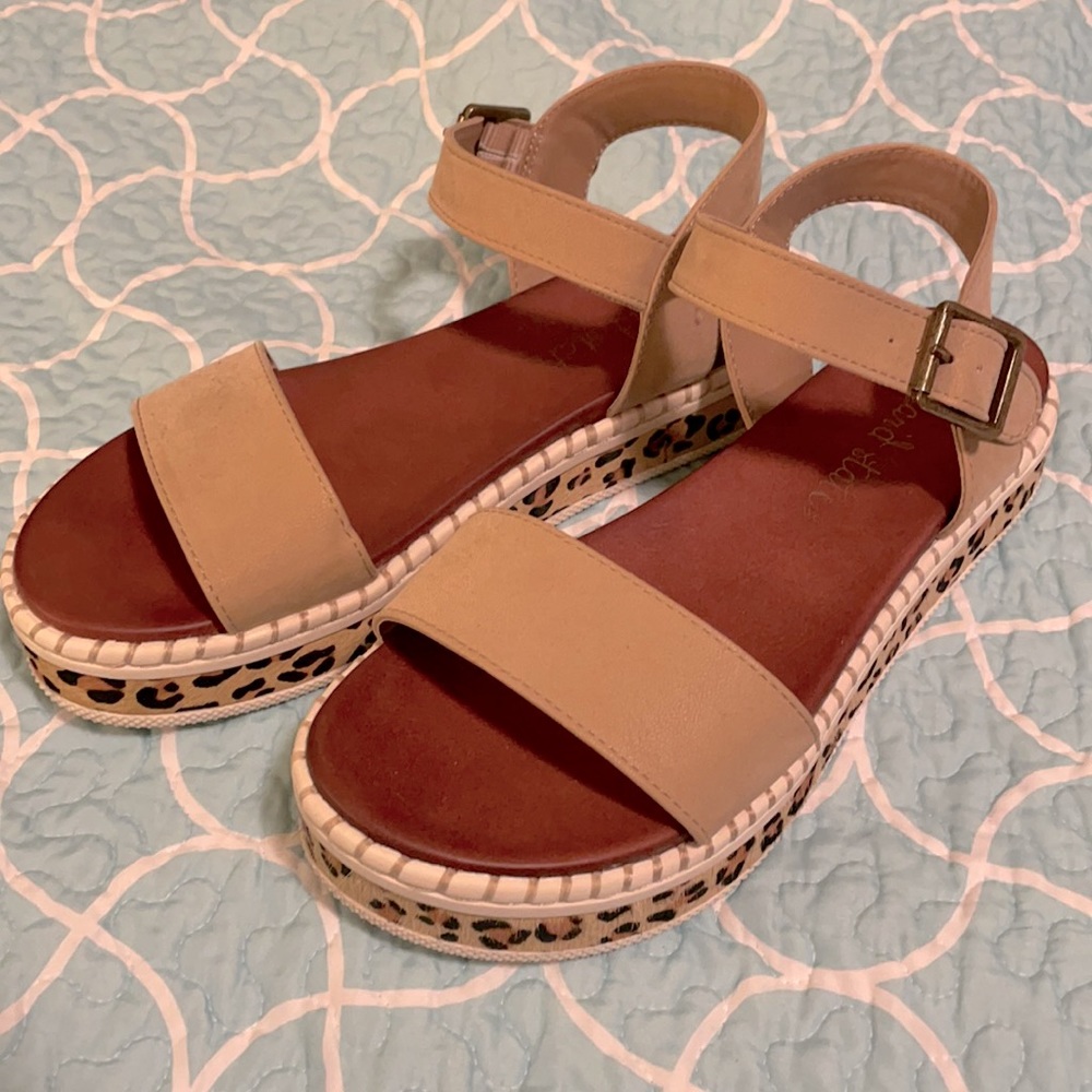 Altar’d State Leopard Accent Sandals